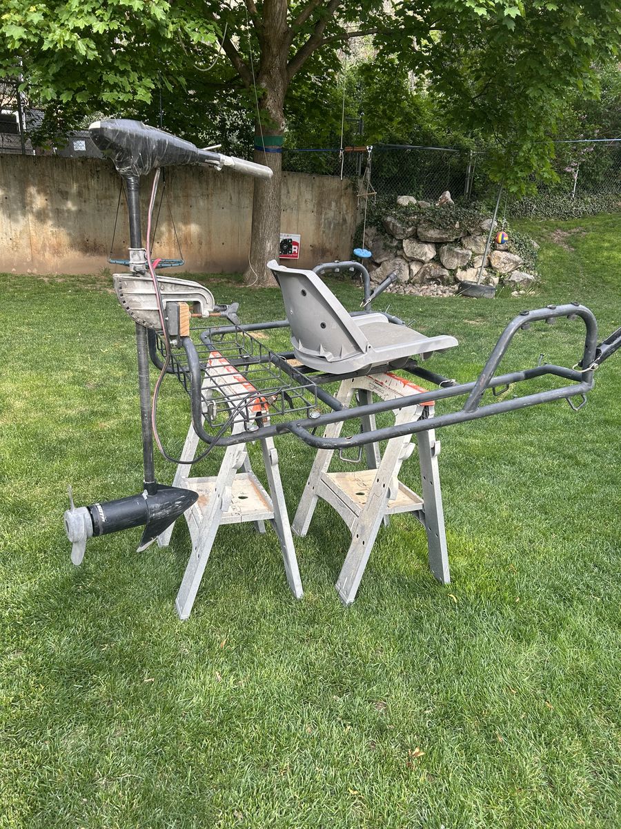 Fishing trolling motor and frame