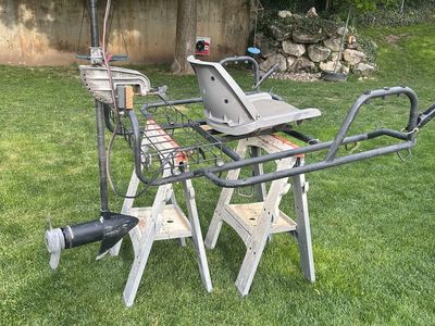 Fishing trolling motor and frame