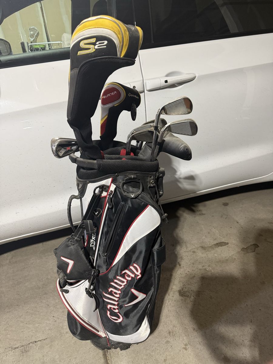 Mixed Golf Club Set with Callaway Stand Bag TaylorMade Burner Cobra Driver Cleveland Putter