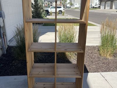 Modern Wooden 8-Cube Bookshelf Storage Organizer, 29"W x 16"D x 58"H