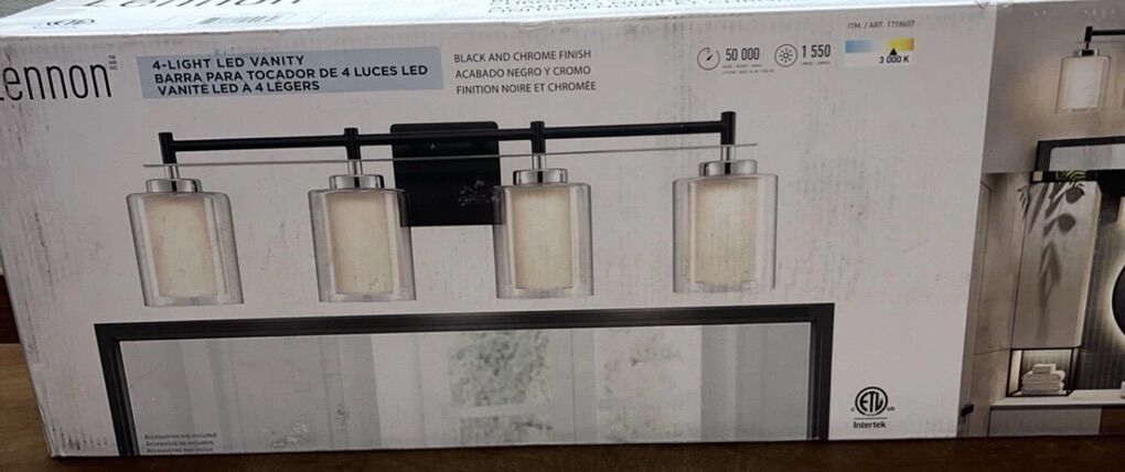 Lennon 4-Light Bathroom Vanity Fixture