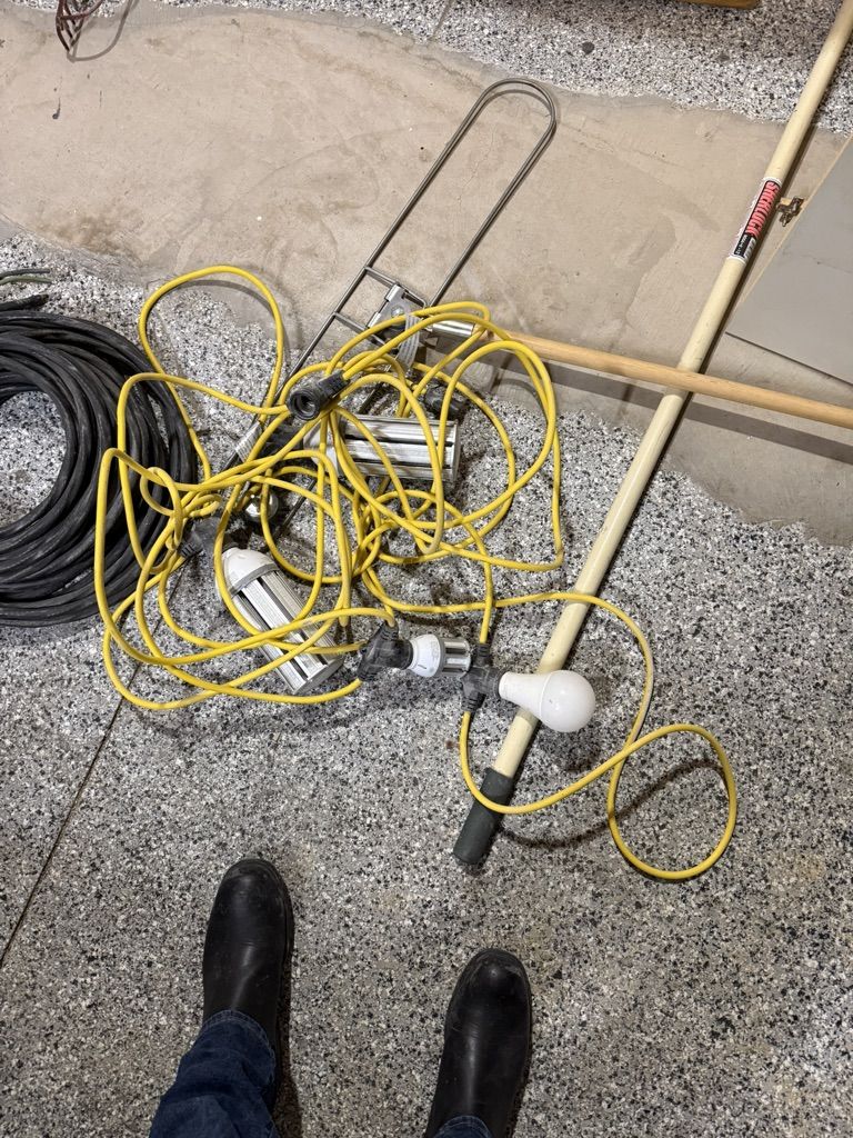 Work Light String Lights 50' W/5 Bulb Sockets