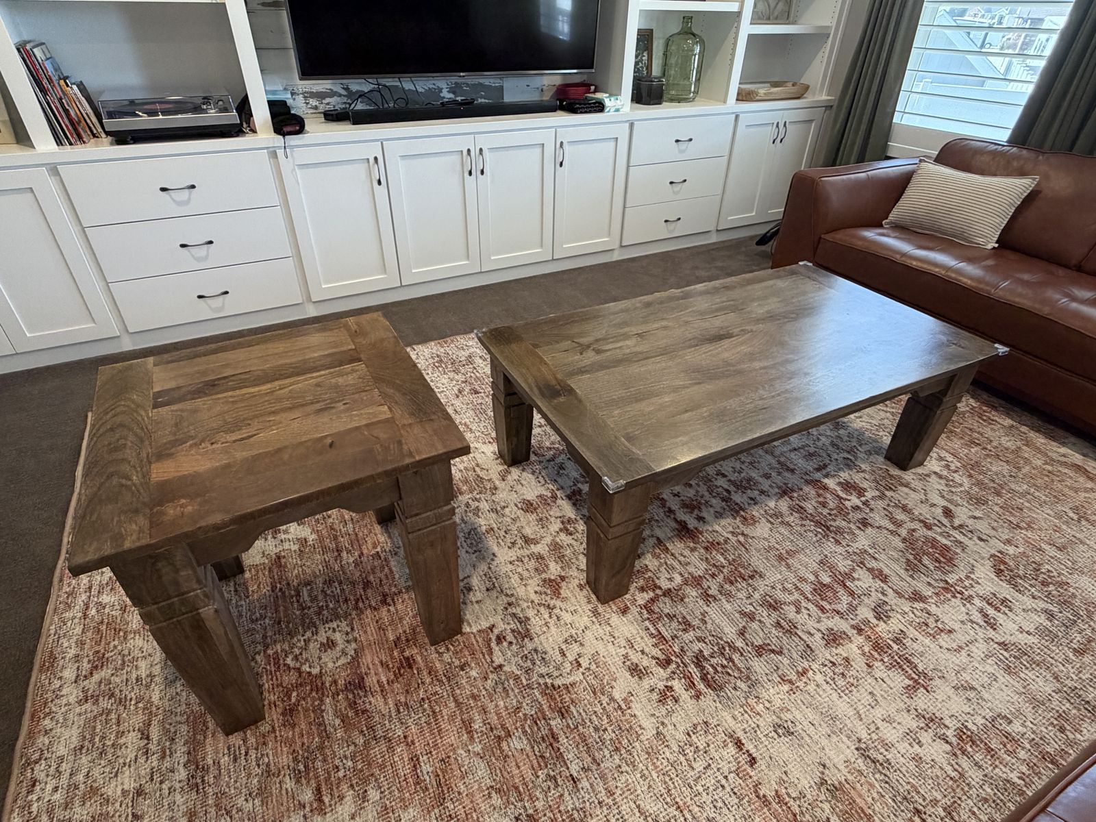 Solid Mango Wood Coffee Table and End Table