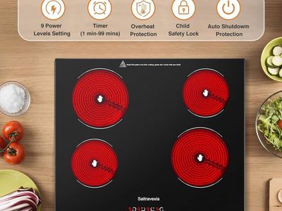 Saitravexia Electric Cooktop, 4 Burner