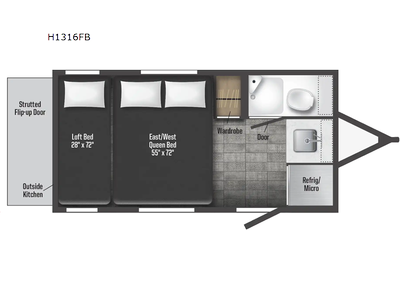 2023 Winnebago Industries Towables Hike 100 H1316FB Travel Trailer Bunkhouse|Outdoor Kitchen