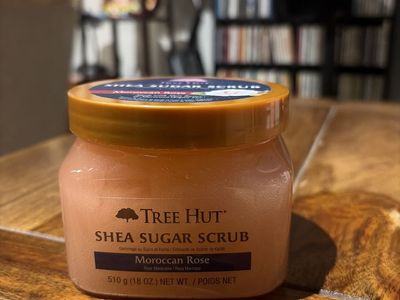 Tree Hut Shea Sugar Scrub - Moroccan Rose, 18 oz Exfoliating Body Scrub
