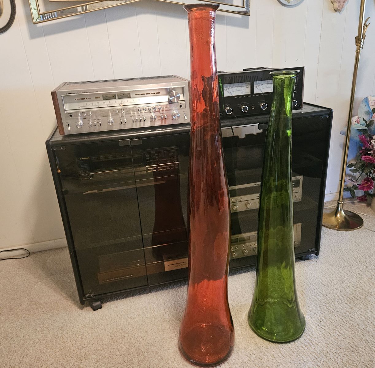 Huge Mid-Century Modern Style Glass Vases