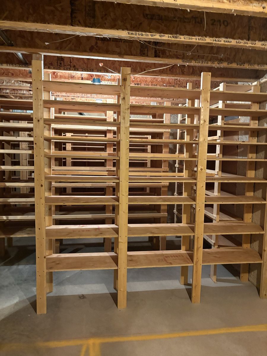 Custom Heavy Duty Wooden Shelving Units Storage Racks