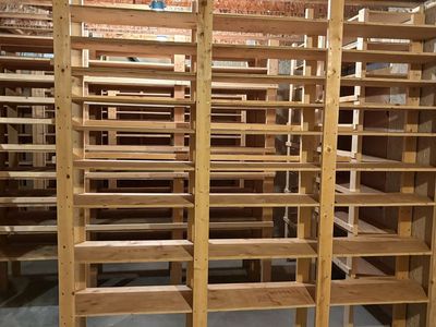 Custom Heavy Duty Wooden Shelving Units Storage Racks