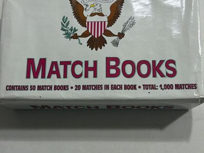 Diamond Brands Match Books, 50 Books, 1000 Matches Total, Made in USA
