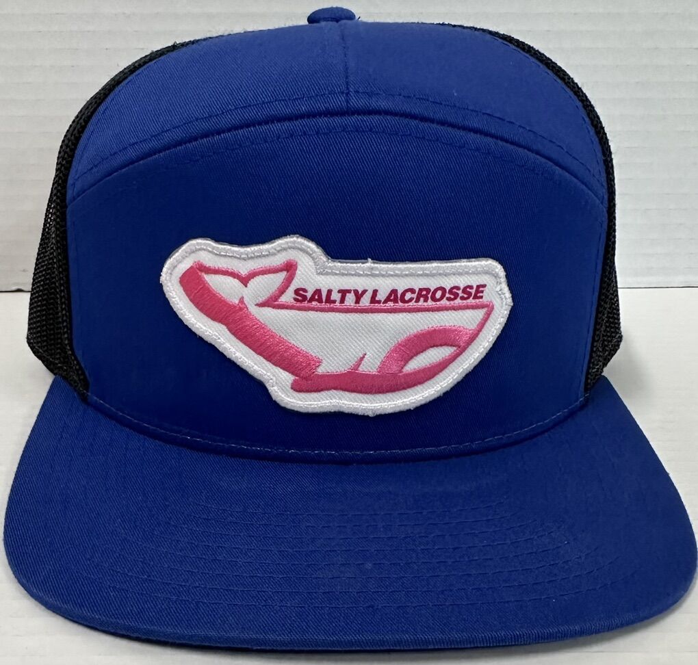 Salty Lacrosse Flat Brim Blue & Pink Snapback
