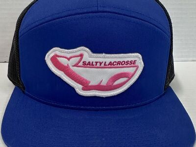 Salty Lacrosse Flat Brim Blue & Pink Snapback