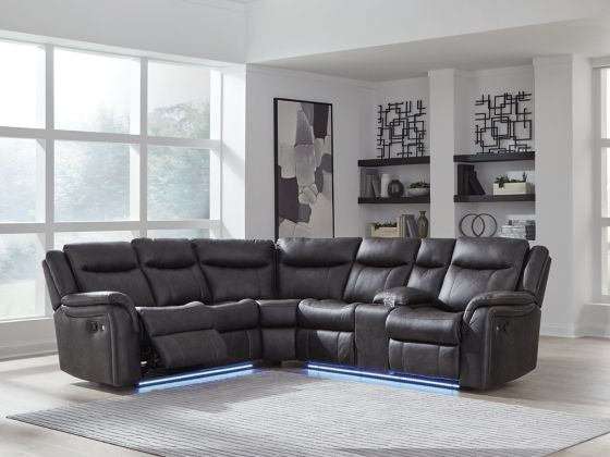 Sultan Meadow Reclining Sectional Sofa - Living Room Furniture - Action Home Furniture