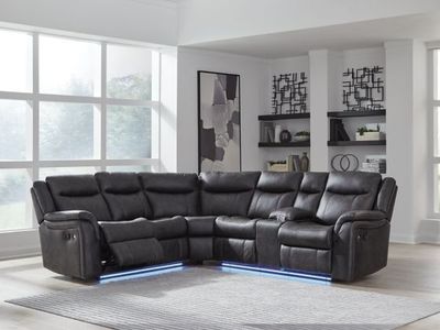 Sultan Meadow Reclining Sectional Sofa - Living Room Furniture - Action Home Furniture