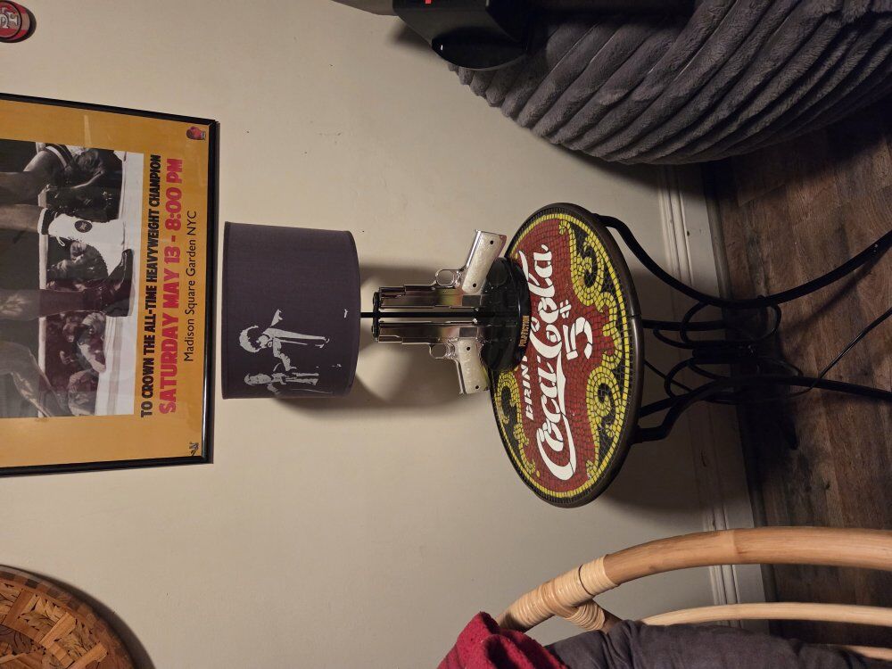 vintage one of a kind coca cola table