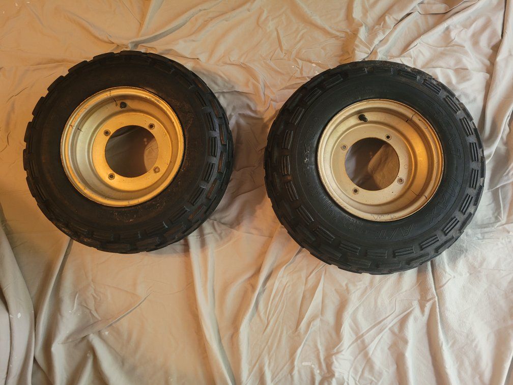 21x7.00-10 ATV tires and wheels $25