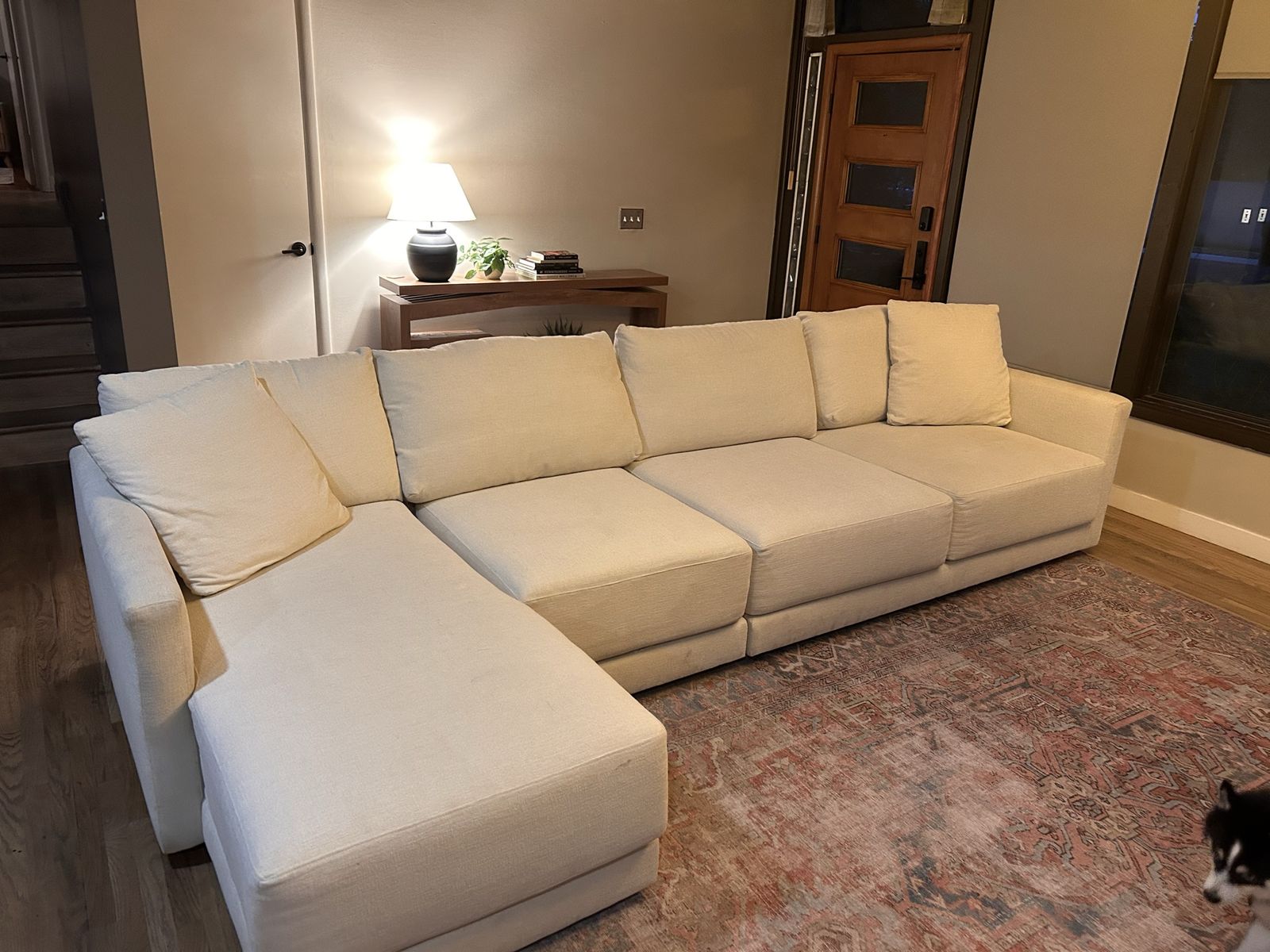 Crate and Barrel Deep Seat 3-Piece Sectional Couch