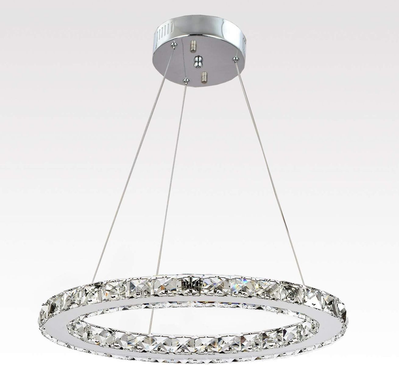 Ganeed Crystal Chandelier, Pendant Light 11.8"