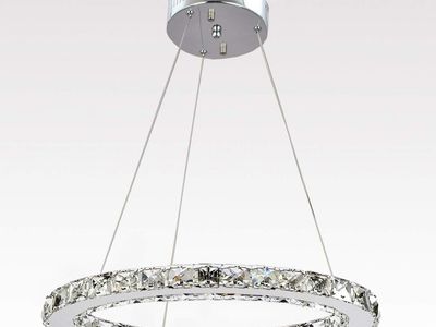 Ganeed Crystal Chandelier, Pendant Light 11.8"