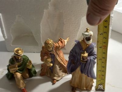 Three Wise Men Nativity Figurines Set with Styrofoam Packaging