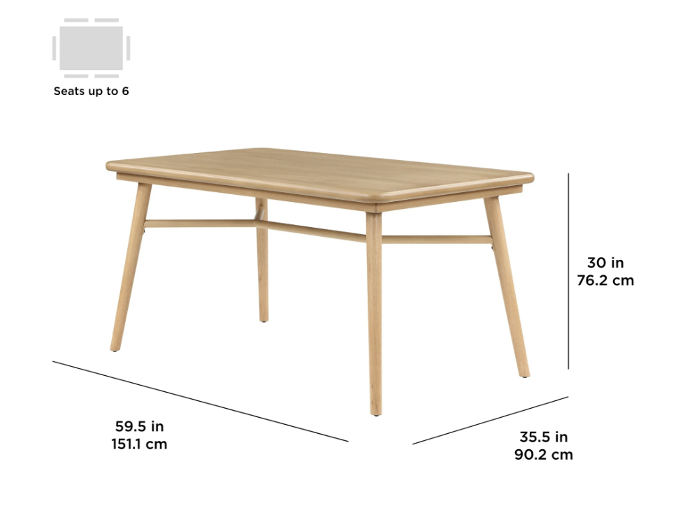 NEW 59.5 inch Rectangle Dining Table