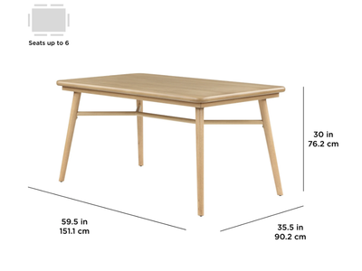 NEW 59.5 inch Rectangle Dining Table