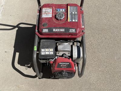 Black Max 3000 Running Watts 3750 Starting Watts Generator with Honda GC190 Engine $400 OBO