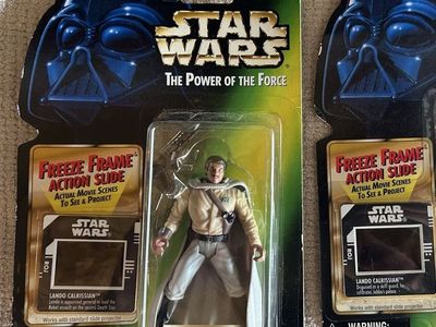 90’s Vintage Star Wars Lando Calrissian Action Figure - General Gear Freeze Frame 1997 Kenner Return of the Jedi