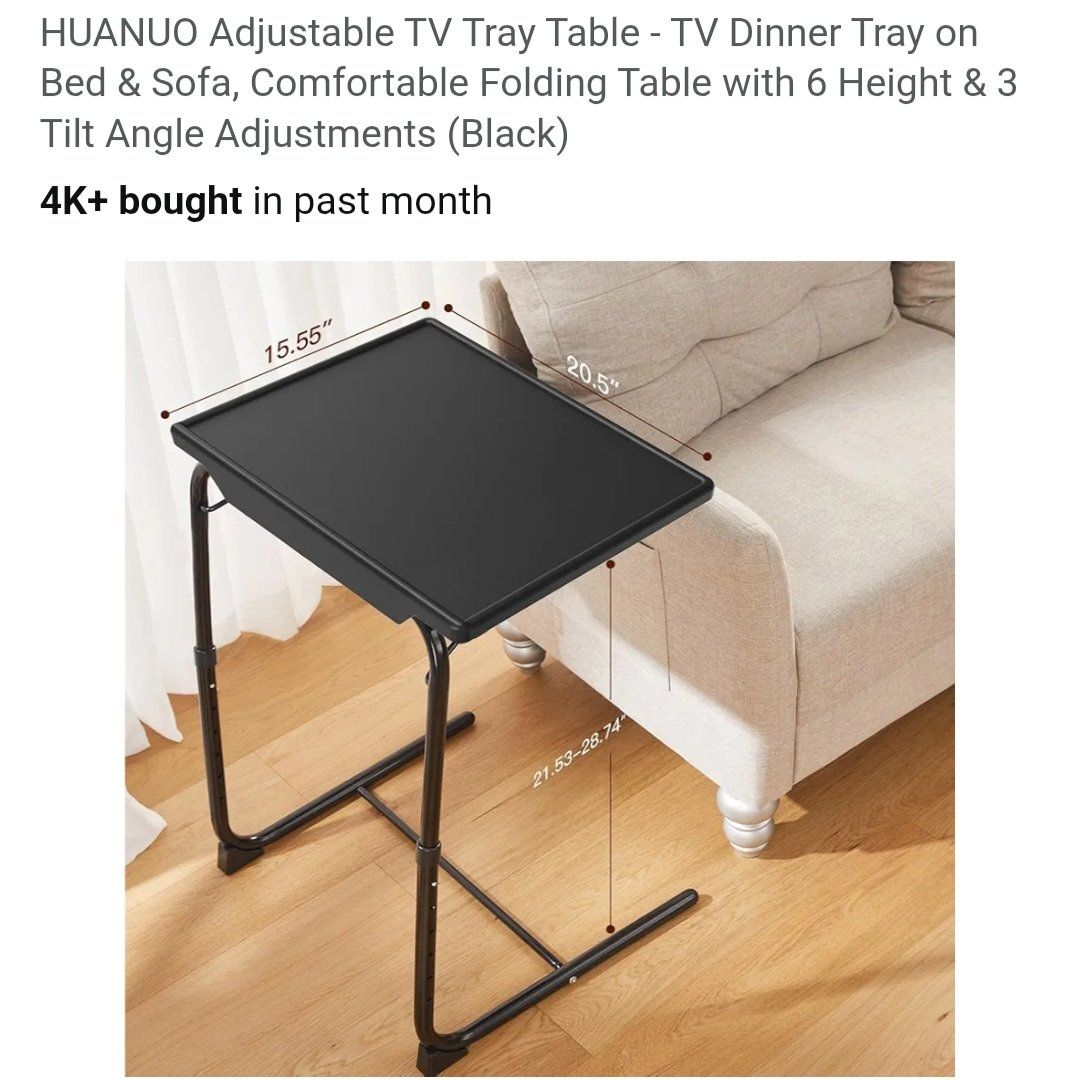 Adjustable TV Tray Table