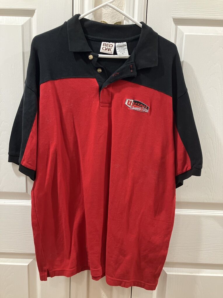 Red& Black University of Utah Golf Shirt