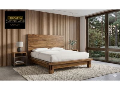 NEW LIVING SPACES QUEEN PLATFORM BED WE OFFER DELIVERY