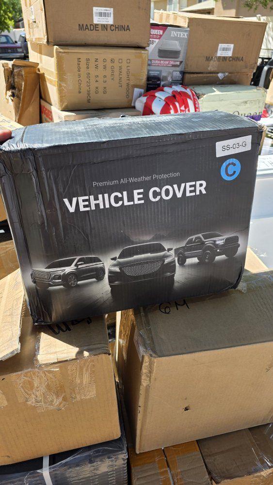 Premium All-Weather Vehicle Cover - SS-03-G - Grey - Car/SUV/Truck Protection