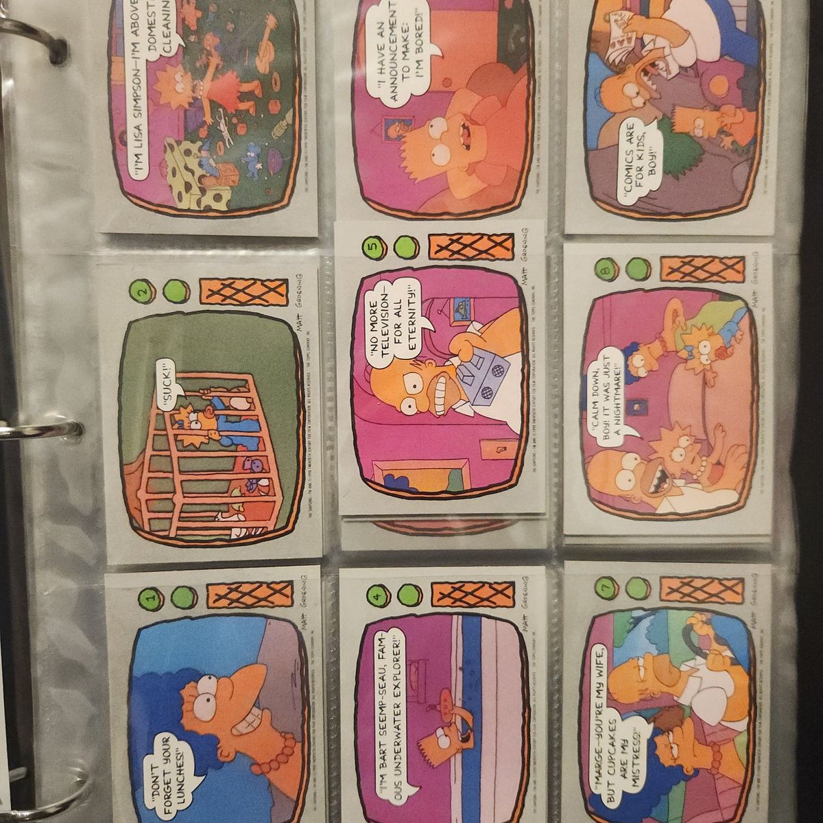 1990 Topps Simpsons Card Set