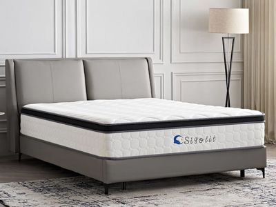 sigolit 12 Inch Queen Size Hybrid Mattress - Medium Firm, Memory Foam & Pocket Springs
