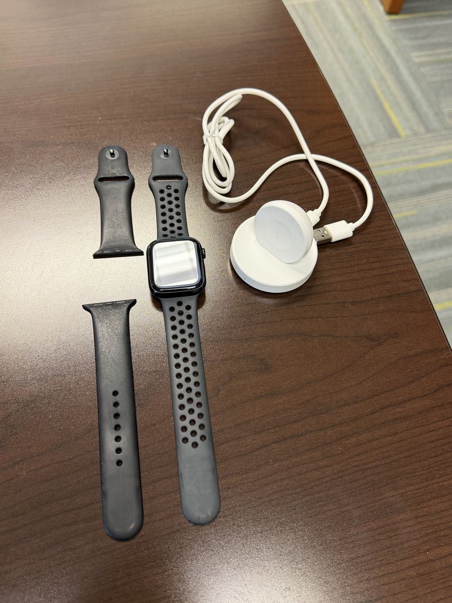 Apple Watch Series 8 GPS, 45mm Midnight Aluminum Case (w/ charger & 2 straps)