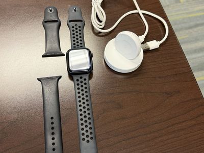 Apple Watch Series 8 GPS, 45mm Midnight Aluminum Case (w/ charger & 2 straps)