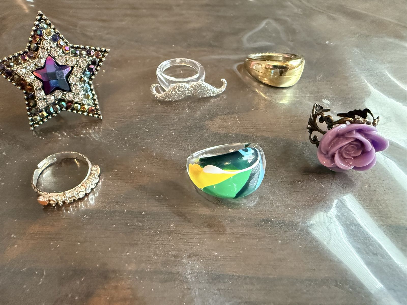 Little Girls Set Of Six Rings