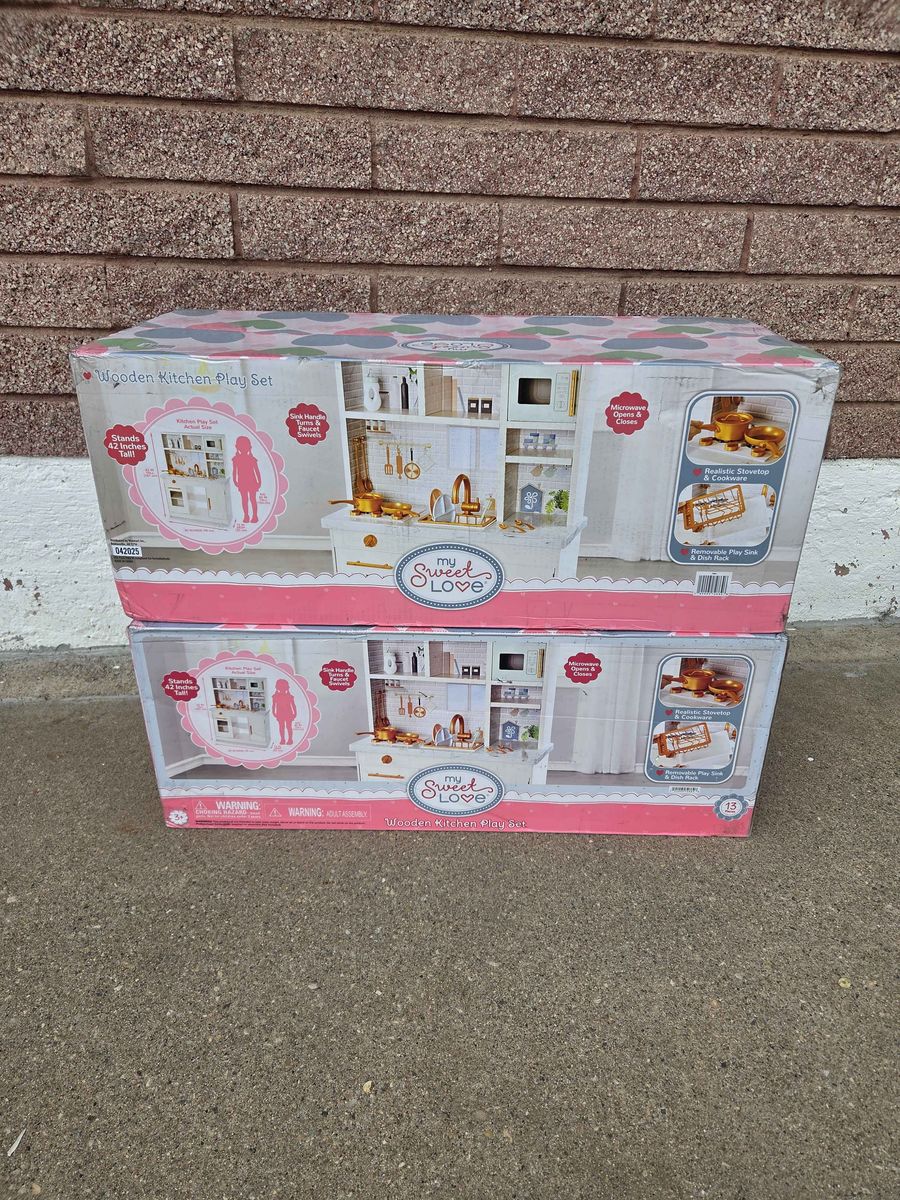 My Sweet Love Wooden Kitchen Play Set for Child Ages 3+