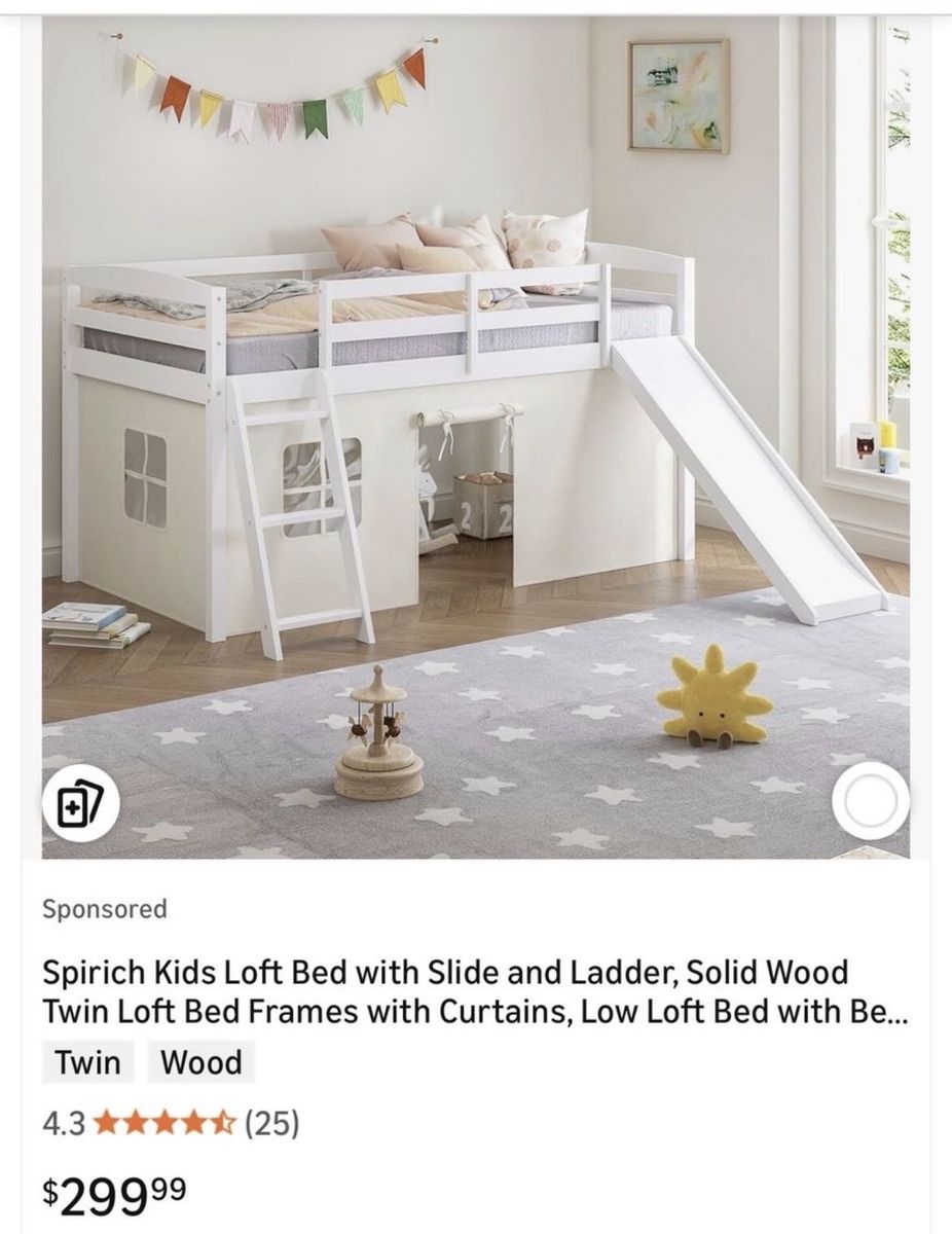 Kids Twin Bed With Slide