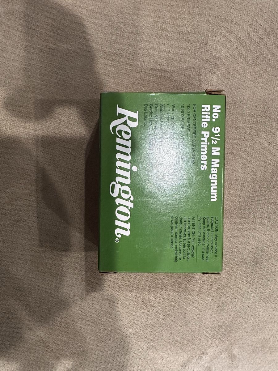 Remington No. 9 1/2 M Magnum Rifle Primers - 1000 Count (10 Boxes of 100) for Centerfire Cartridges