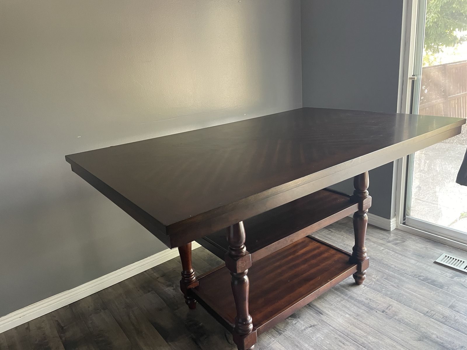 Wood dining table