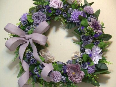 Handmade Purple florals wreath