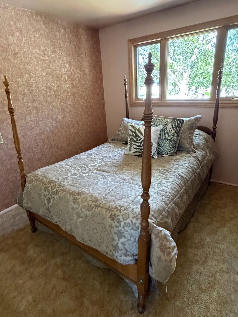Estate Sale – Solid Wood Full Canopy Bed Frame