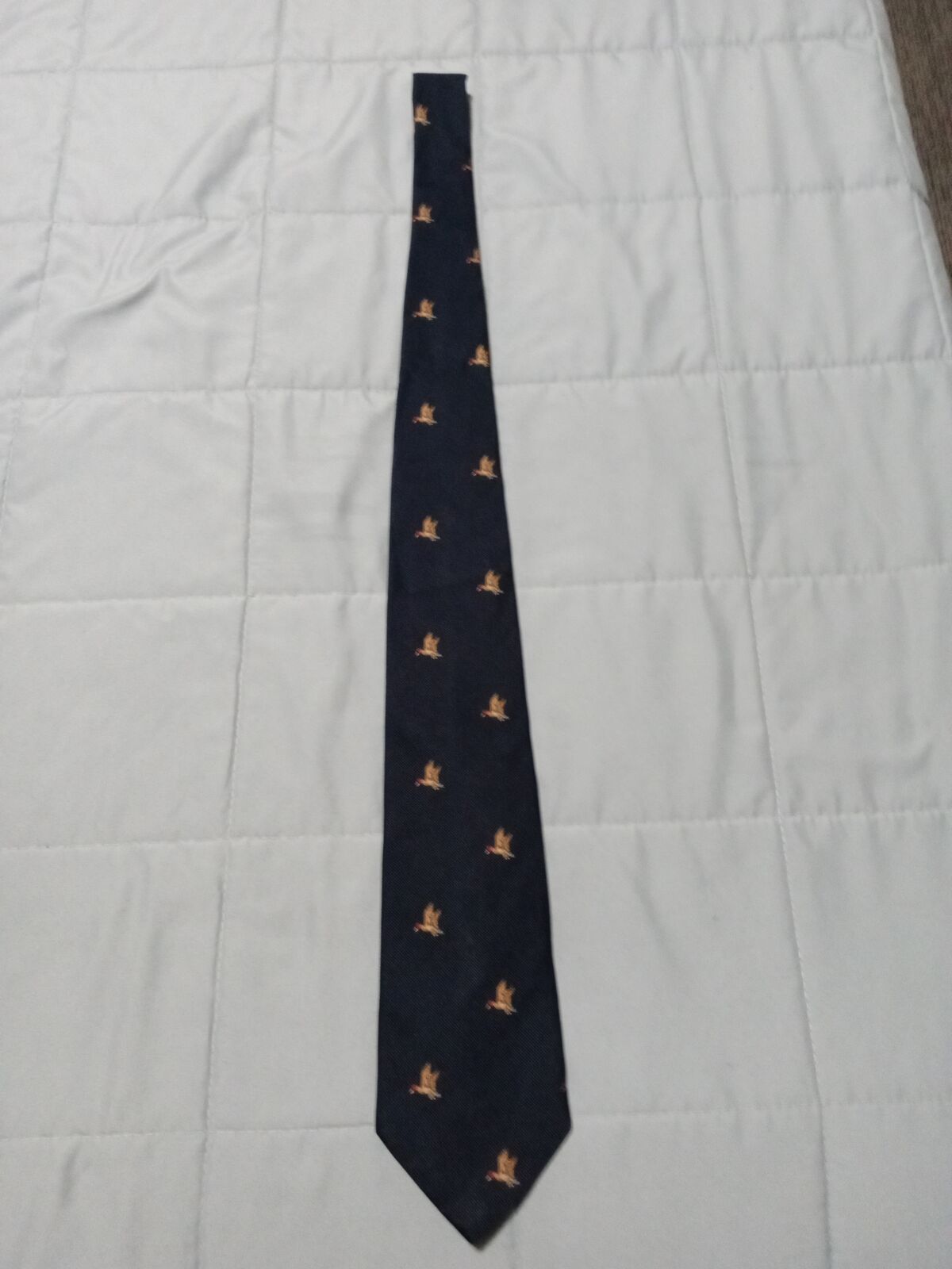 Three vintage men's silk ties on3 Nordstrom with ducks one countess mara geometric 10.00 each fathers day