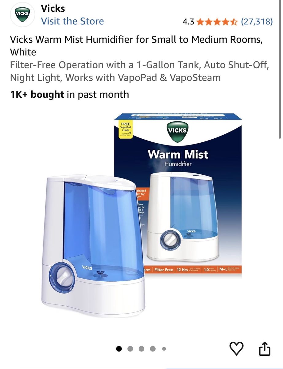 NEW Vicks Mist Humidifier (in box)