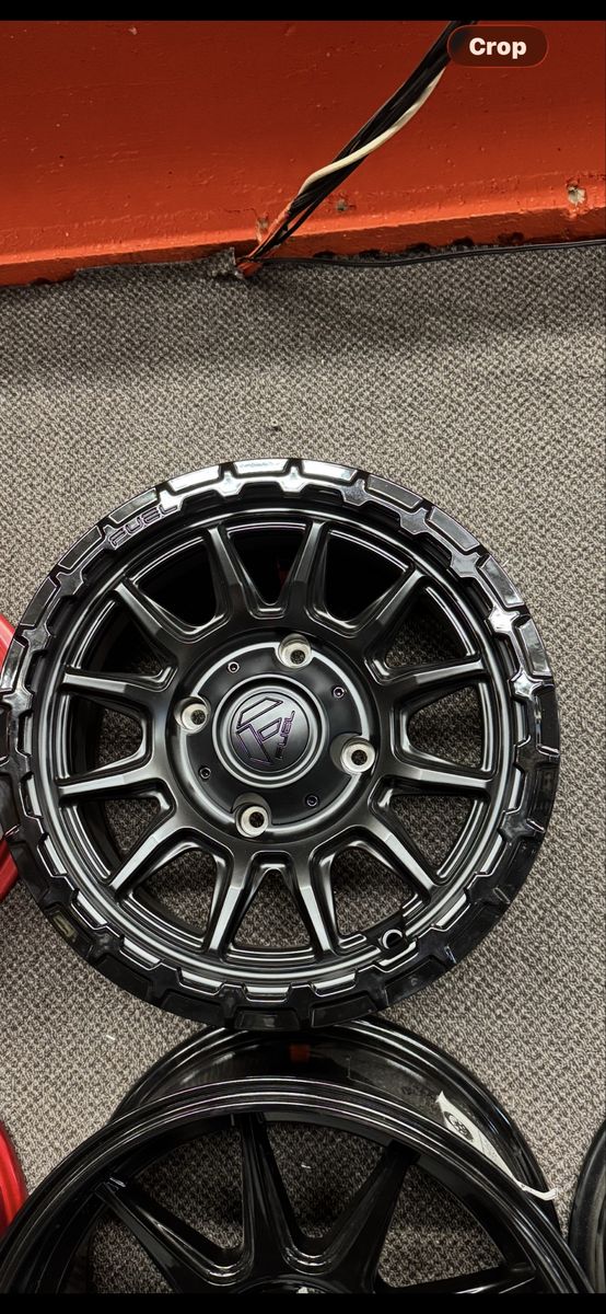 Brand new Fuel FV866MB 15"x7" Matte Black with Gloss Black Lip Wheels, lug pattern 4x137 98mm Hub, +10mm Offset