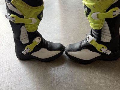 Moose Racing Child Motocross Boots - Black/White/Neon Green, Size 12