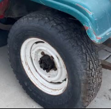 Set of 5 Willys Jeep 15" CJ5 Wheels and Tires