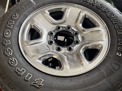 Firestone Transforce AT2 LT275/70R18 Tires on Chrome Rims - Set of 4