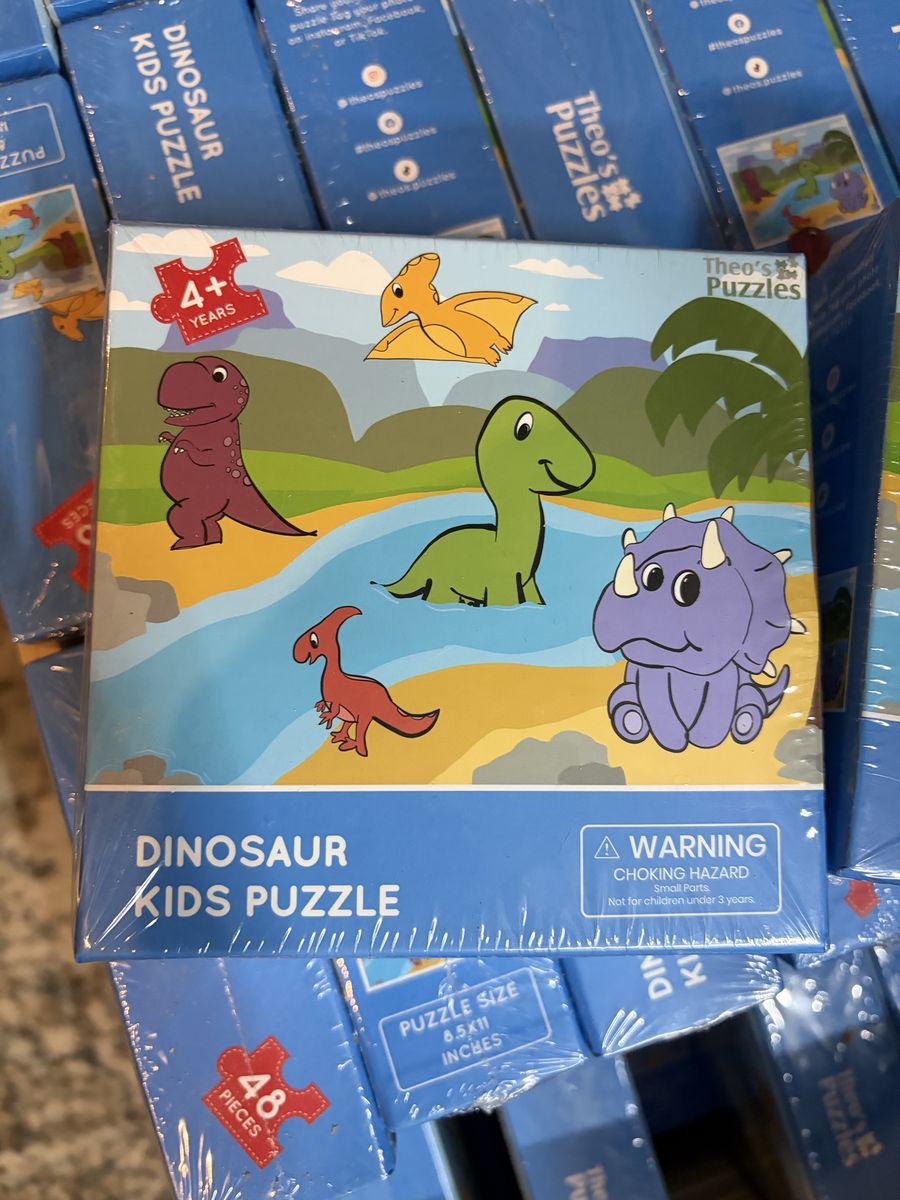 Theo's Puzzles Dinosaur Kids Puzzle 48 Pieces 